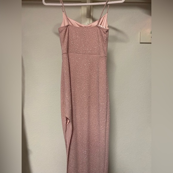 Beautiful Light Pink Shimmer Formal Dress - Picture 3 of 4